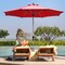 9 Feet Patio Outdoor Market Umbrella with Aluminum Pole without Weight Base